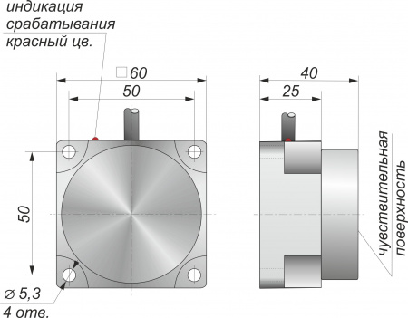 Датчик бесконтактный индуктивный И38-NO-DC-HT