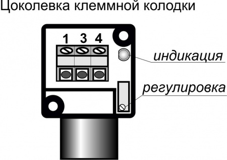 Датчик бесконтактный оптический O05-NO-NPN-K(Д16Т, с регулировкой)